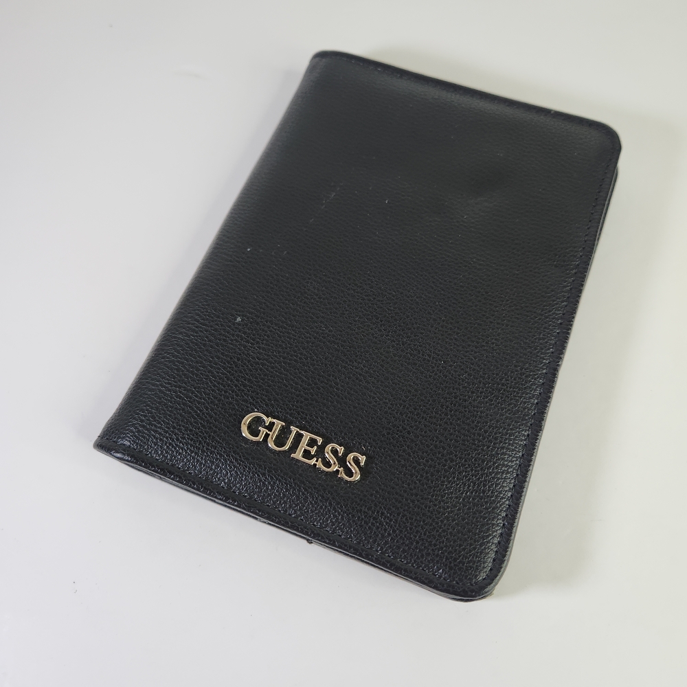 Guess Black Leather Passport Holder. With Pockets - Picture 5 of 7